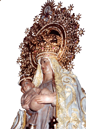 Primer plano de la Virgen donde se aprecia su cara da�ada