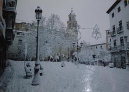 Impresionante el nevazo ca�do en Baza en enero de 2003. Foto cortes�a de Estudio LUFRA