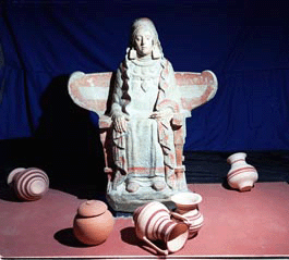 Reproducci�n de la Dama de Baza en el Museo Municipal de la ciudad