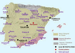 La Pen�nsula a finales del Siglo VI