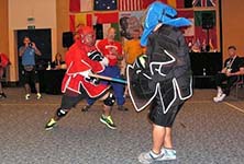 La bastetana Mar&iacute;a del Carmen Jim&eacute;nez S&aacute;nchez, en plena lucha durante el Campeonato del Mundo disputado en Roma