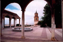 Vista desde el Claustro del Convento de San Francisco, reubicado en la Alcazaba