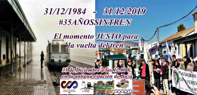 ACTO 35 AÑOS SIN TREN GUADIX BAZA ALMANZORA LORCA AAF