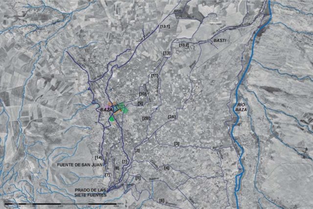 Principales acequias de la Vega de Baza