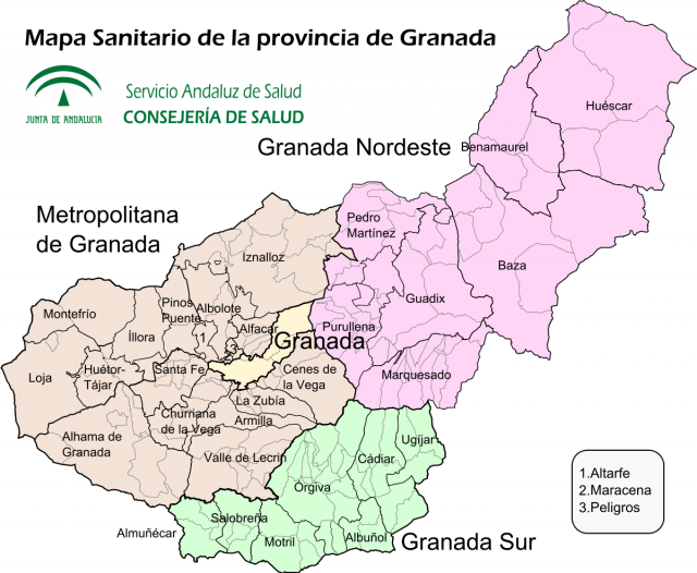 Areas Sanitarias o distritos_de_Granada