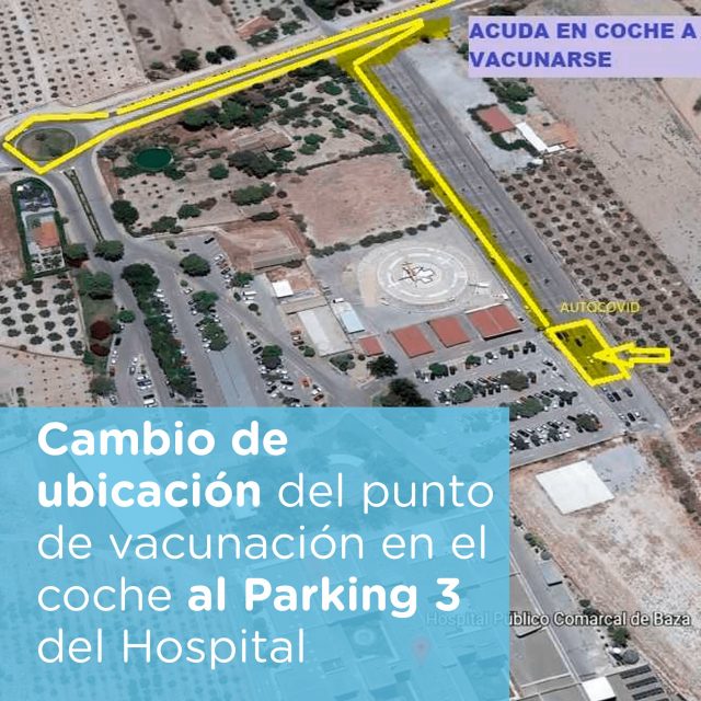 Cartel vacunacion Parkig 3 hospital