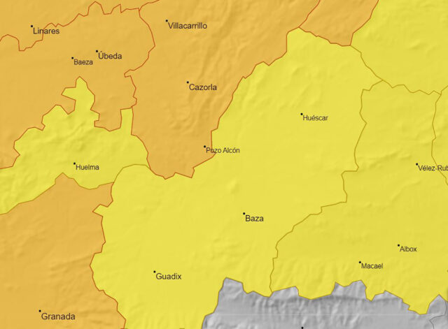Mapa alertas temperaturas para el martes 14