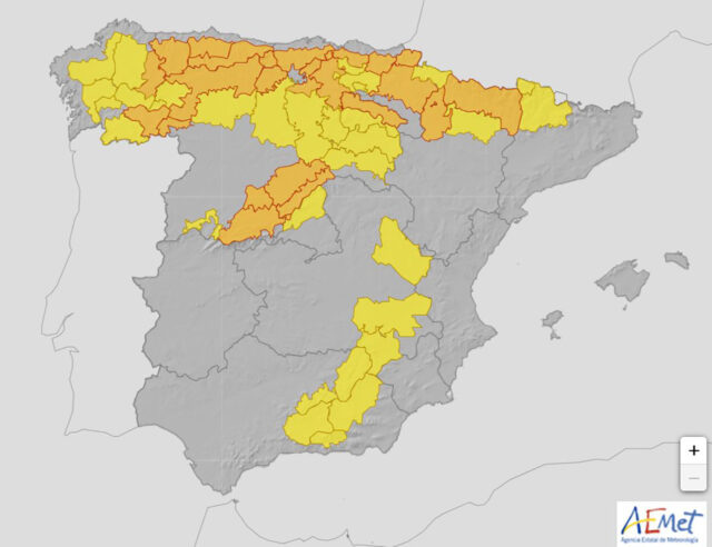Prevision de nevadas miercoles 18