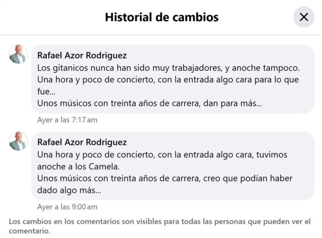 Azor _Comentario editado en Faceboox