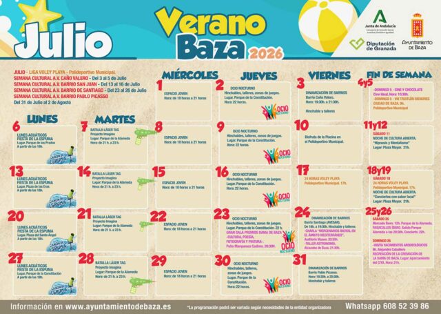 Verano Baza 2026 Julio