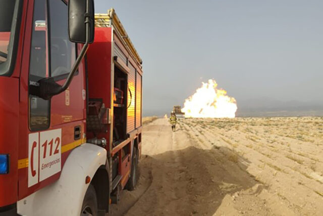 Caniles_incendio por escape en una tubería de gas